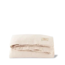 Caramel x Merci - Housse de couette en gaze de coton - Rose de Bagatelle
