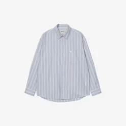 Carhartt WIP - Chemise Ls Beale - Gentle Bleu Blanc