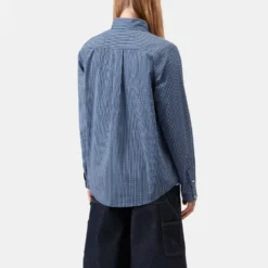 Carhartt WIP - Chemise W LS Groff - Bleu Groff Check