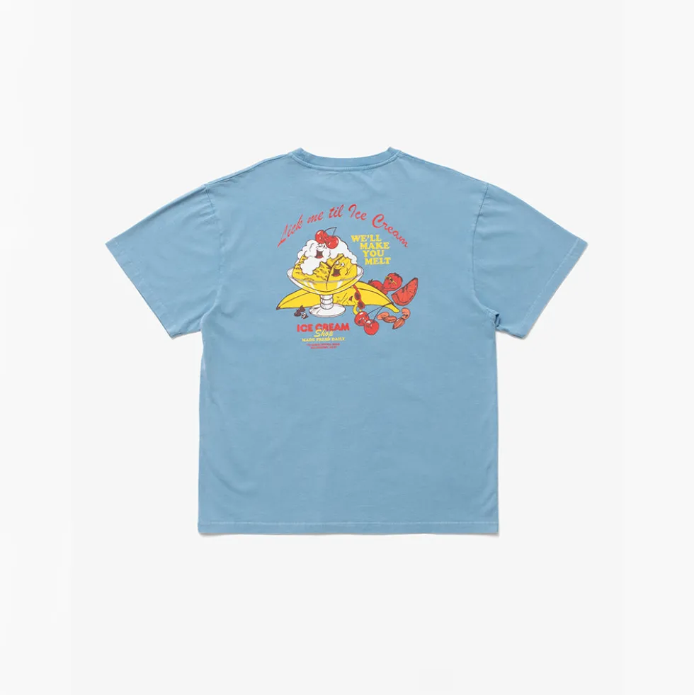Carne Bollente - T-shirt Lick Me - Bleu