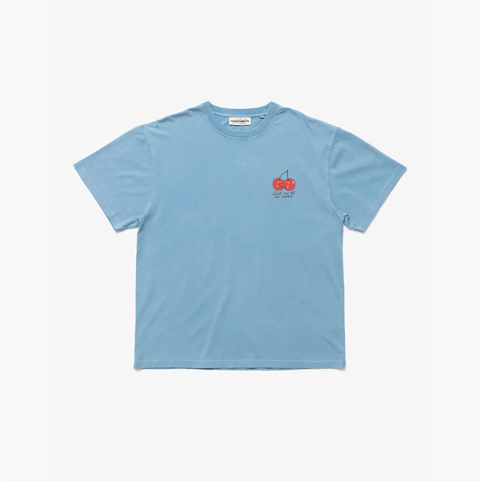 Carne Bollente - T-shirt Lick Me - Bleu