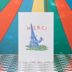 Carte postale Tour Eiffel et souris - Merci x Shia McShia