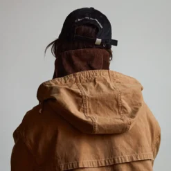 Casquette unisexe brodée Non Merci - Velours Noir