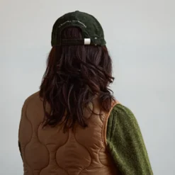 Casquette unisexe brodée Non Merci - Velours Vert