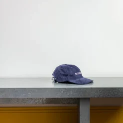 Casquette unisexe brodée Non Merci - Velours Marine