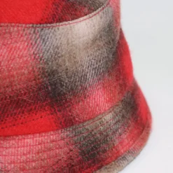 Câbleami - Chapeau 70s Wool Shaggy Check - Rouge