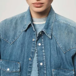 6397 - Chemise Denim Western - Light Ash Blue
