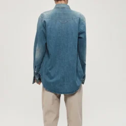 6397 - Chemise Denim Western - Light Ash Blue