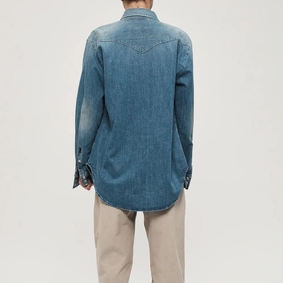 6397 - Chemise Denim Western - Light Ash Blue