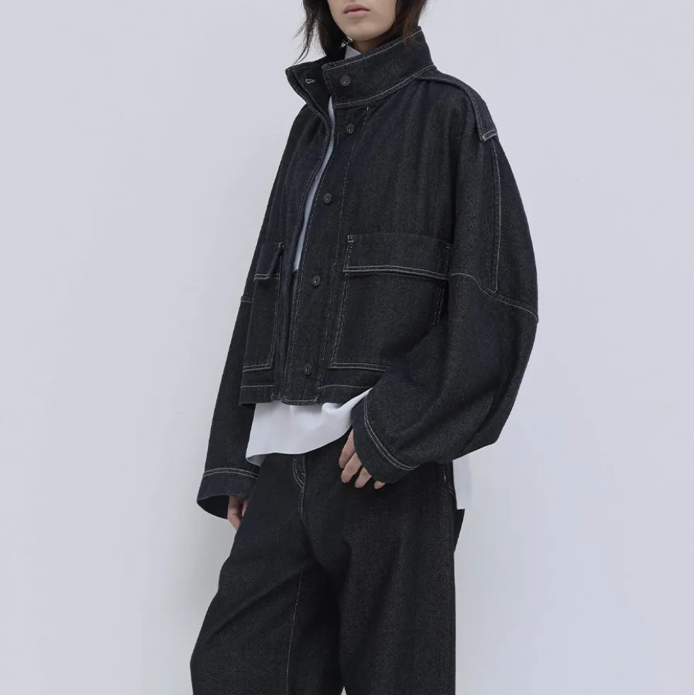 Christian Wijnants - Veste en Jean Jola - Denim Brut