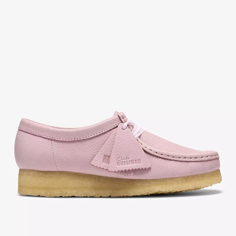 Clarks - Wallabee - Cuir Rose Bébé