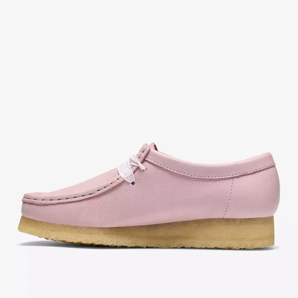 Clarks - Wallabee - Cuir Rose Bébé