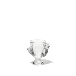 Coquetier poule en verre pressé