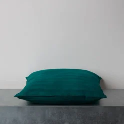 Coussin en coton - Rayures Vertes