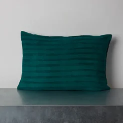 Coussin en coton - Rayures Vertes