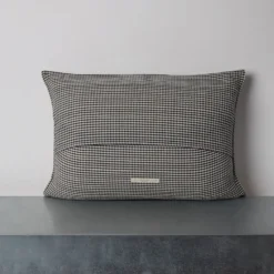 Coussin en coton - Vichy Noir & Blanc