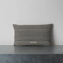 Coussin en coton - Vichy Noir & Blanc