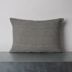 Coussin en coton - Vichy Noir & Blanc