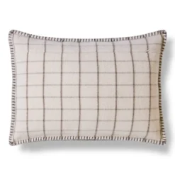 Coussin Merci - Carreaux Brun Cha Iro