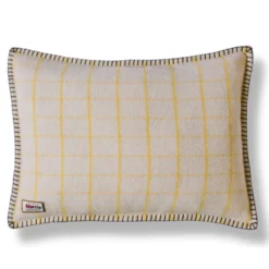 Coussin Merci - Carreaux Jaune Asahi