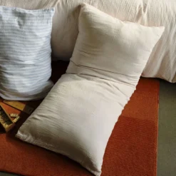 Coussin rectangle en gaze de coton - Rose de Bagatelle