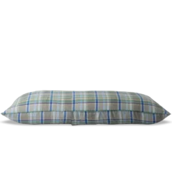 Coussin rectangle en lin lavé - Carreaux Bibliothèque
