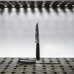 Couteau avec manche en buis - Noir