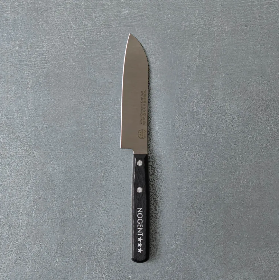 Couteau Santoku - Lame lisse - Noir