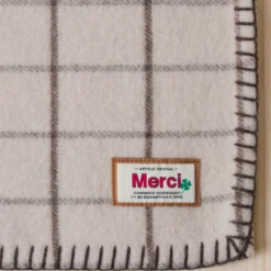 Couverture Merci - Carreaux Brun Cha Iro