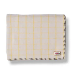 Couverture Merci - Carreaux Jaune Asahi
