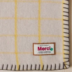 Couverture Merci - Carreaux Jaune Asahi