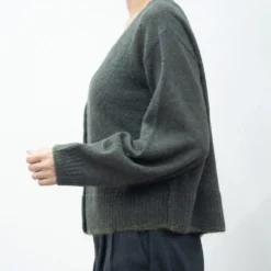 C.T.plage - Pull Col V Cardigan - Kaki