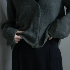 C.T.plage - Pull Col V Cardigan - Kaki