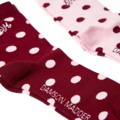 Damson Madder - Chaussettes Lot de 2 - Rose & Bordeaux