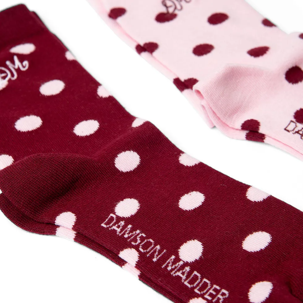 Damson Madder - Chaussettes Lot de 2 - Rose & Bordeaux