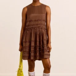 Damson Madder - Robe Reed - Chocolat