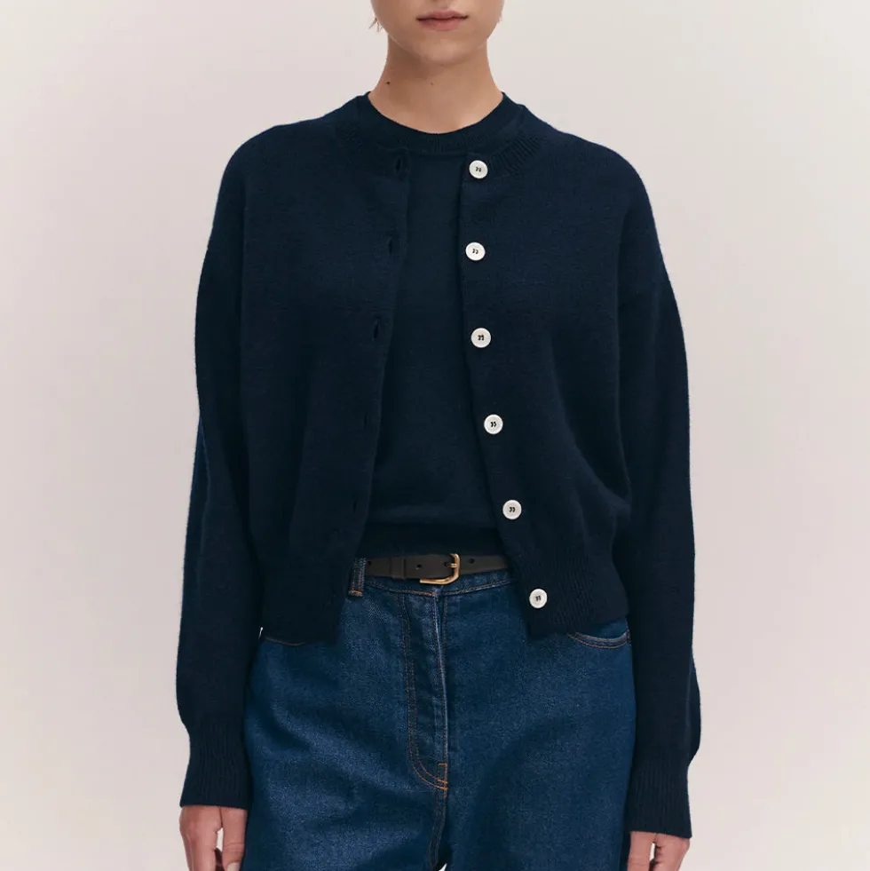 & Daughter - Cardigan Ada - Marine