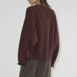 Deiji Studio - Cardigan Flounce - Burgundy