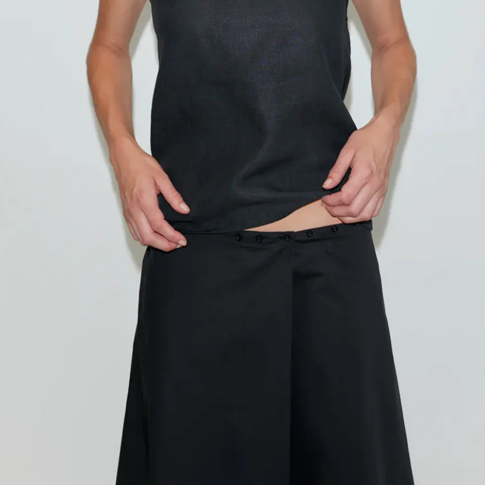 Deiji Studio - Jupe Portefeuille - Noir
