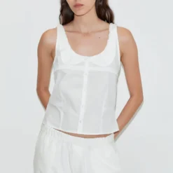 Deiji Studio - Top Frills - Blanc