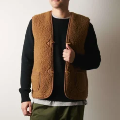 Direct Tannerie - Gilet Laine - Marron