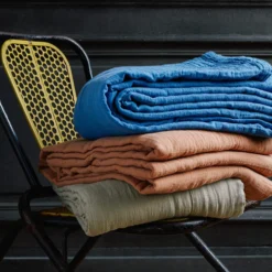 Drap-housse en gaze de coton - Brun Haussmann