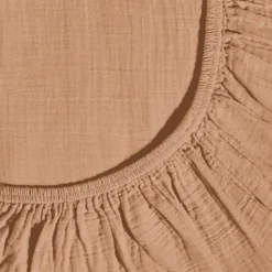 Drap-housse en gaze de coton - Brun Haussmann