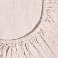 Drap-housse en gaze de coton - Rose de Bagatelle
