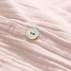 Drap-housse en gaze de coton - Rose de Bagatelle
