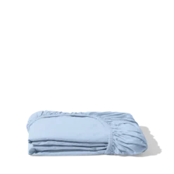 Drap-housse en percale de coton - Bleuet