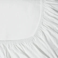 Drap-housse en percale de coton - Blanc Craie