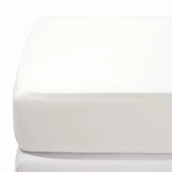 Drap-housse en percale de coton - Blanc Craie