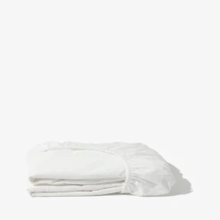 Drap-housse en percale de coton - Blanc Craie