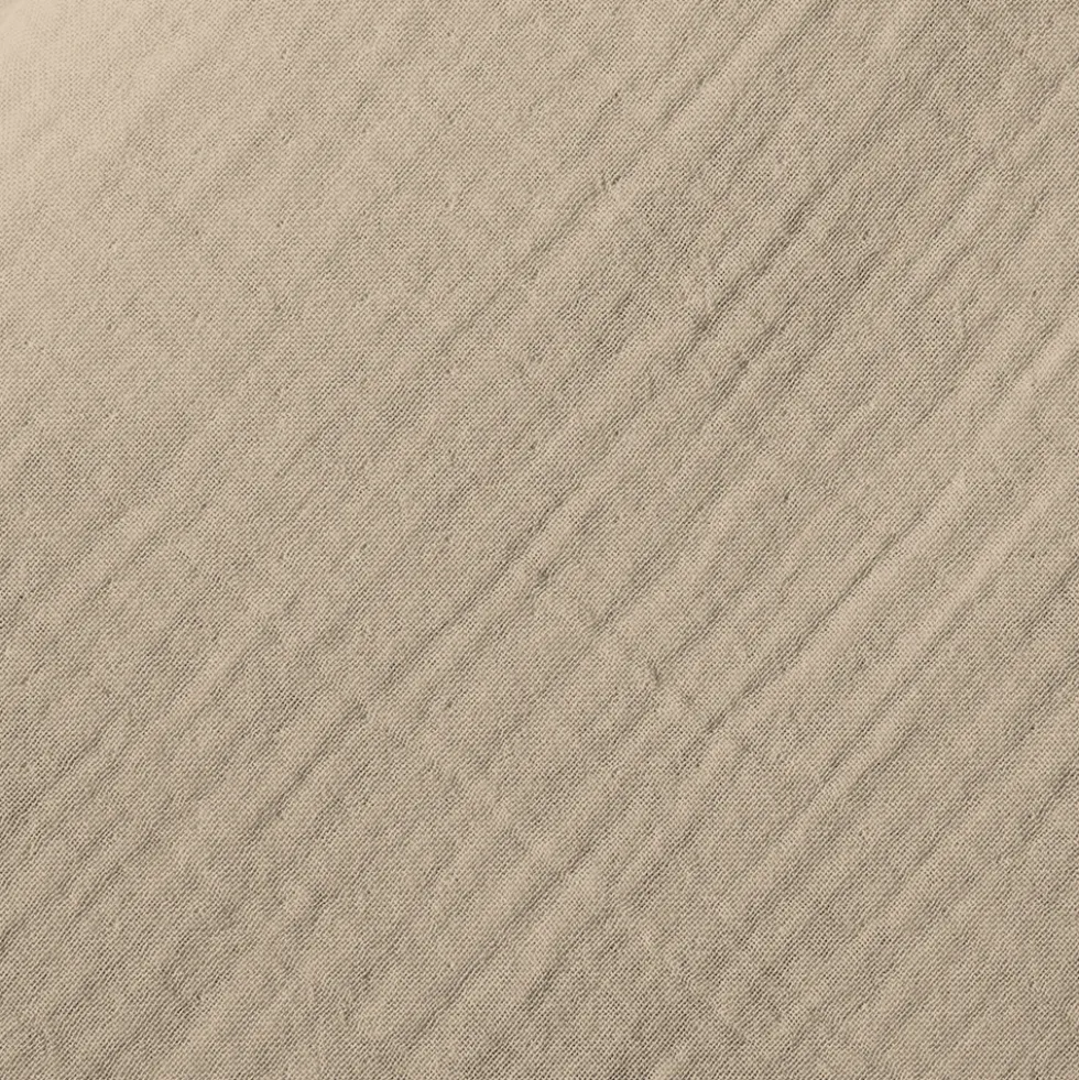 Drap plat en gaze de coton - Beige Quai de Seine